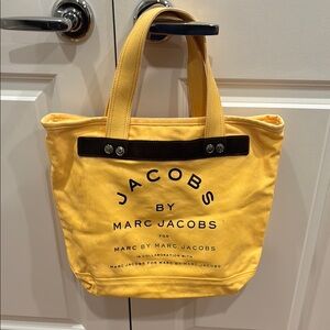 Jacobs by Marc Jacobs Yellow canvas Tote Bag with Brown Accents